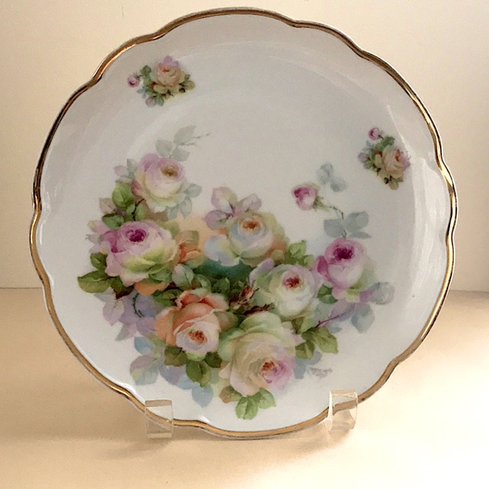 Vintage Rose Germany Plate Porcelain